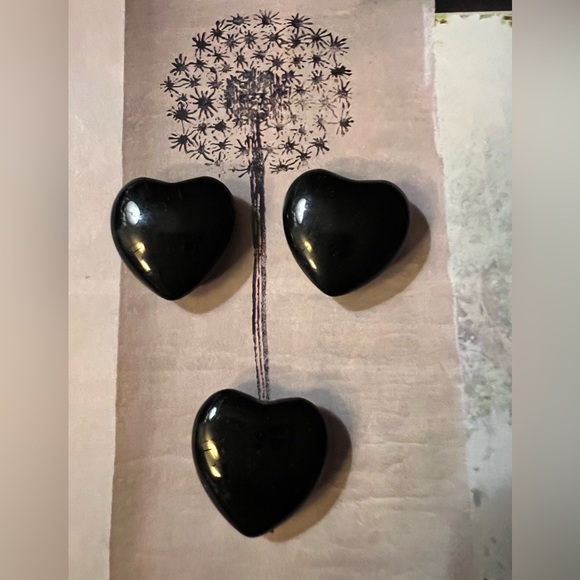 Black Obsidian hearts (3) - Picture 5 of 5